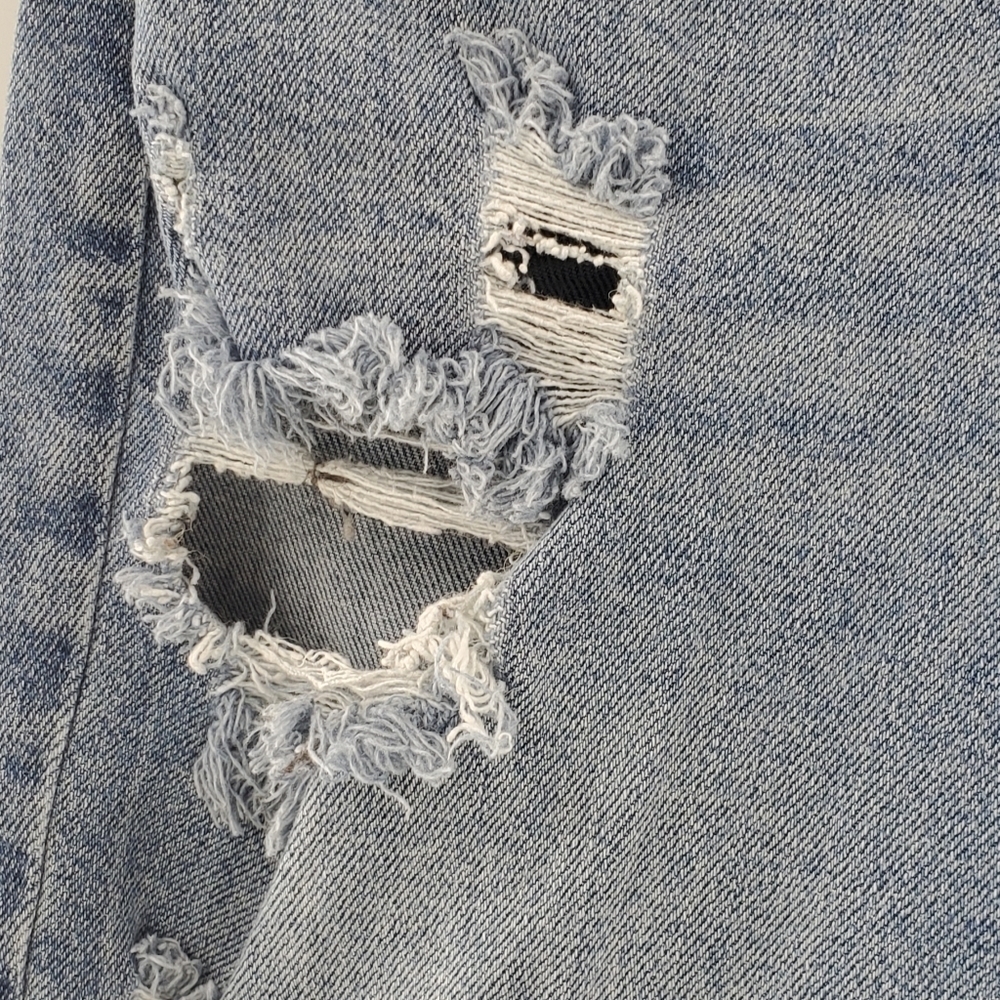 Forever 21 high waist button fly cotton distressed jeans 30 - Picture 8 of 16
